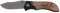 Fox Outdoor Klappmesser Einhand Mit Edelholzeinlage, braun