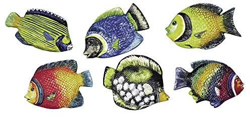 Rayher Gießform Fische, Kunststoff, Form 6 verschiedene Fische, ca. 9 cm, lebensmittelecht, frost- und hitzebeständig, gießen Kreativ-Beton, Raysin-Gießpulver, Wachs, Seife, Gieß-Schablone, 3649500