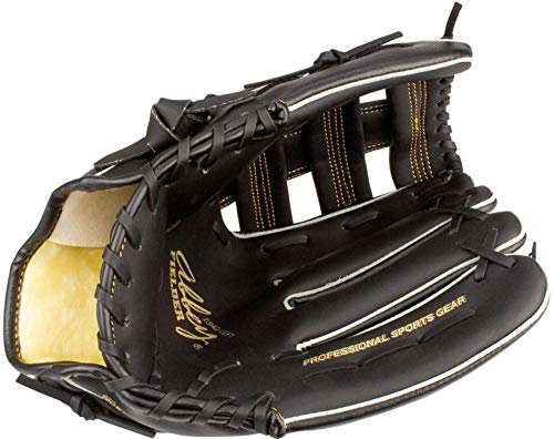 Abbey Unisex 23hq Senior Linkshänder Baseball Handschuh, schwarz, Small