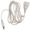 Prolongateur qualité HO3VVH2F 2x 0.75 prise 6A Blanc 2m