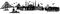 Samunshi® Wandtattoo Istanbul Skyline Wandaufkleber 120 x 26cm schwarz