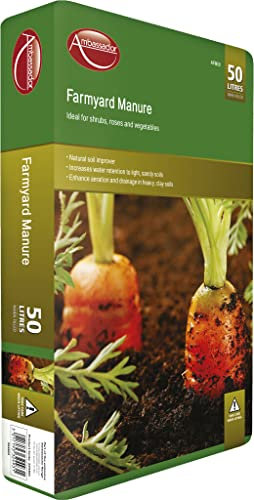 Ambassador Farmyard Manure 50 Litres Ideal For Shrubs, Roses & Vegetables