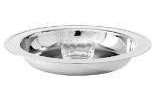 Piatto Ostriche Con Cristallo Elite Inox