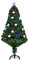 HOMCOM Albero di Natale artificiale 120cm in fibra ottica con 16 luci LED a forma di stella foltissimo