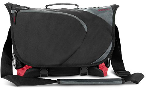 Speedlink geräumige Tasche für Notebooks - ASCOPA Notebooktasche (Gepolstertes Gerätefach, zahlreiche Zusatzfächer - Tragelast bis 8kg - mit Klett-Sicherheitsverschluss) Notebooks bis 16,1´´/40,9 cm schwarz-rot