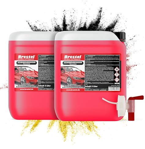BRESTOL® Scheibenreiniger-Konzentrat für Autos 10 Liter - Für klare Sicht ohne Schlieren – Ergiebiger Reiniger mit starker Reinigungskraft – Ergibt über 2000 Liter gebrauchsfertigen Scheibenreiniger