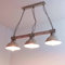Licht-Erlebnisse Pendelleuchte Metall Holz in Shabby Weiß Wohnzimmer L:72 cm cm E27 Rustikal 3-flammig Vintage gemütliche Esstisch Hängelampe HAKON