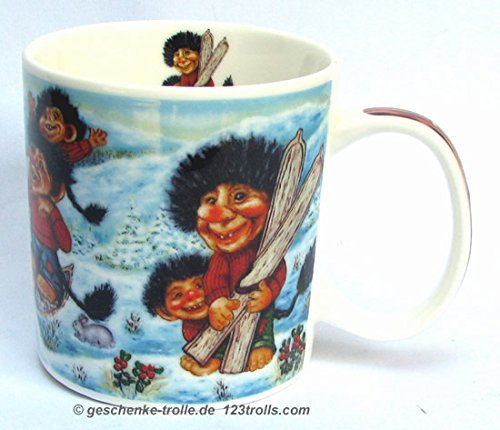 norwegische Tasse: Trolle im Winter