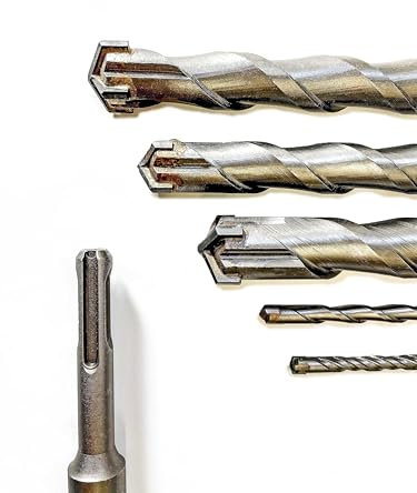 SDS Plus Bohrer Set - Steinbohrer, Betonbohrer, Hammerbohrer | 4-fach Schneide | Größenauswahl Ø 5-30mm | mit Hartmetallspitze für präzises Bohren (Ø 12mm, 460mm)