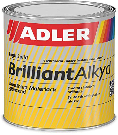 Kunstharzlack glänzend ADLER Brilliantalkyd - Buntlack in div. Farbtönen RAL1021 Rapsgelb / 375ml