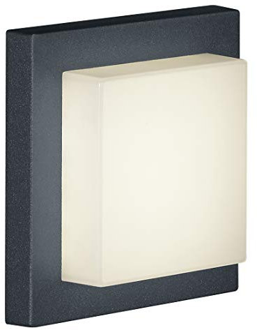 Trio Leuchten LED-Aussen-Wandleuchte Hondo in Aluminiumguss anthrazit, PVC-Schirm weiß 228960142