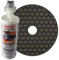 AKEMI Kombiset: AKEMI Colour Bond 2K-Epoxyacrylat-Kleber, schwarz, 250 ml + Diamant Schleifpad 125 mm, Körnung Polierer, für Trockenschliff