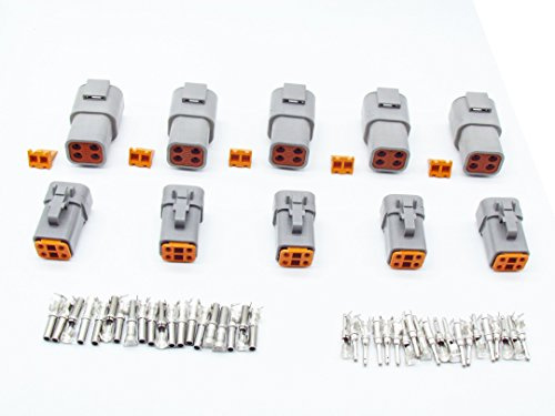Cnkf 5 jeux 4 broches Deutsch DTP Gris Male femelle étanche Auto Connecteurs Dtp06–4S/Dtp04–4P