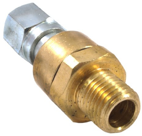 Forney 75540 Raccord en laiton avec rotule d'avion pivotante 1/4 mâle NPT-by-1/4 femelle NPT