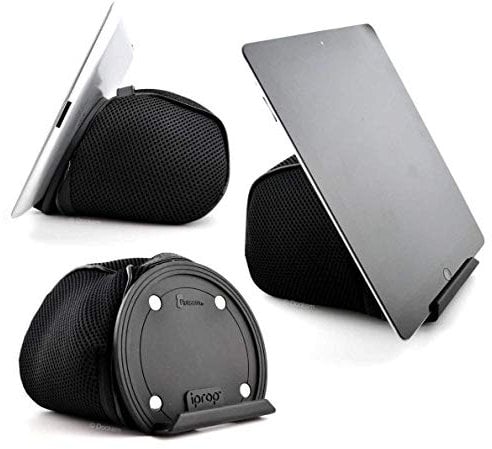 Dockem iProp Universal Bed and Lap Tablet Stand Weicher, Verstellbarer Sitzsack mit Silikonablage für die Meisten Tablets oder Telefone: iPads, Tablets, iPhones, eReader und Mehr (schwarz)