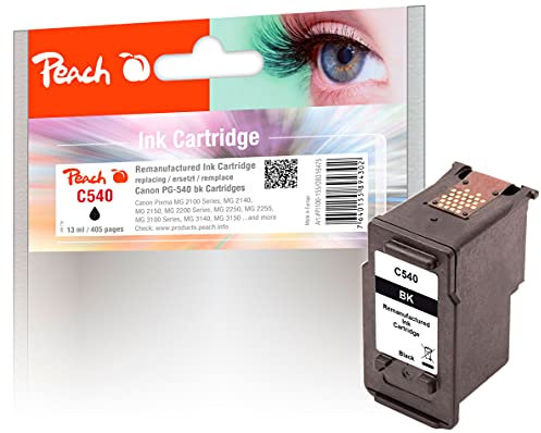 Peach C540/541 Druckkopf schwarz ersetzt Canon PG-540BK, 5225B005 für z.B. Canon Pixma MG 4250, Canon Pixma MG 3600, Canon Pixma TS 5150, Canon Pixma MG 3650 S black, Canon Pixma MG 3550