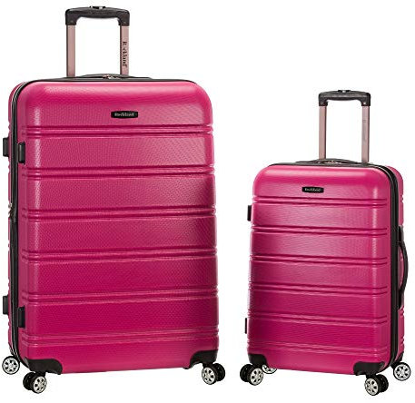 Rockland Melbourne Valise Rigide Extensible à roulettes pivotantes, Magenta, Taille Unique, Melbourne Valise Rigide Extensible à roulettes pivotantes