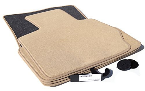 kh Teile FußmattenVelours Automatten Premium Qualität, 4-teilig, Beige