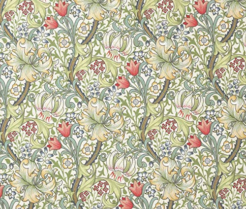 1 Metre of Licensed William Morris Golden Lily 100% Cotton Floral Fabric