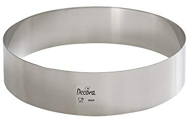 Decora 0063724 Cercle Acier Inoxydable Ø 24x4h cm, INOX, 24 x 4 cm