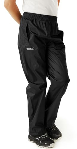 Regatta Boys Junior Pack-IT Technical Overtrousers, Black, 7-8 ans