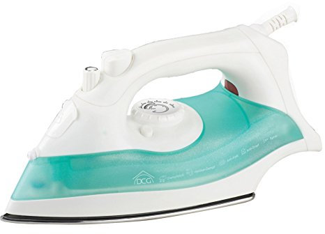 DCG DB8055 - Ferro da Stiro con Piastra in Acciaio Inossidabile. Tasto Spray. Temperatura Regolabile. Potenza 2200W. Dimensioni 27x11,5x12,5cm
