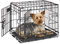 MidWest Homes for Pets iCrate Modell 1518DD Hundebox, ca. 46 cm lang, mit Doppeltür, auslaufsicherer Bodenwanne, Bodenschutzfüßen, Trenneinsatz und patentierten Funktionen, schwarz