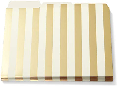 Kate Spade Stripe File Folders Pack of 6