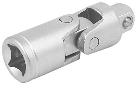 sourcingmap 3/8-inch Square Driver Chrome Vanadium Steel 90 Degree Universal Joint Swivel Socket Adapter