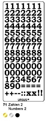 KREATIV STICKER 10x23CM, MOTIV 71, 1ST. SCHWARZ