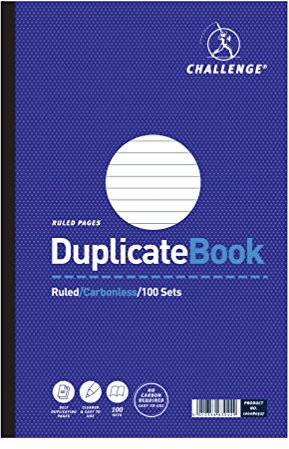 Challenge Large Duplicate Book, Carbonless, 100 Pages, 1 pack, A4 (297 x 195 mm)