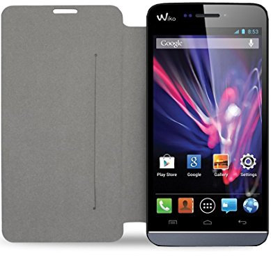 Swiss Charger SCP41193W Folio-Tasche für Wiko Wax (dünn, Kunstleder), Weiß