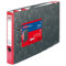 Herlitz 11012408 Ordner maX.file nature A4 5cm Wolkenmarmorbezug/Papier, 5er Pack verschiedenen Farben zur Auswahl (5, rot)