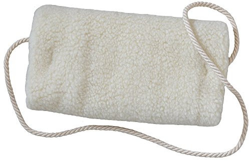 SamWo,Schafwoll-Muff aus natürlicher Schafschurwolle mit Baumwollkordel, M/L, Wollweiss