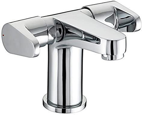 Bristan QST BAS2 C Quest 2 Handled Basin Mixer with Clicker Waste - Chrome Plated