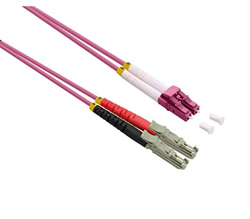 ROLINE LWL-Kabel duplex 50/125µm OM4, LSH/LC, LSOH, violett, 1 m