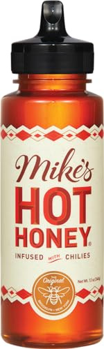 Mike’s Hot Honey, 12 oz Squeeze Bottle (1 Pack), Honey with a Kick, Sweetness & Heat, 100% Pure Honey, Shelf-Stable, Gluten-Free & Paleo