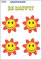carstyling XXL Aufkleber Smily Be Happy! 4er-Set 150 x 105 mm