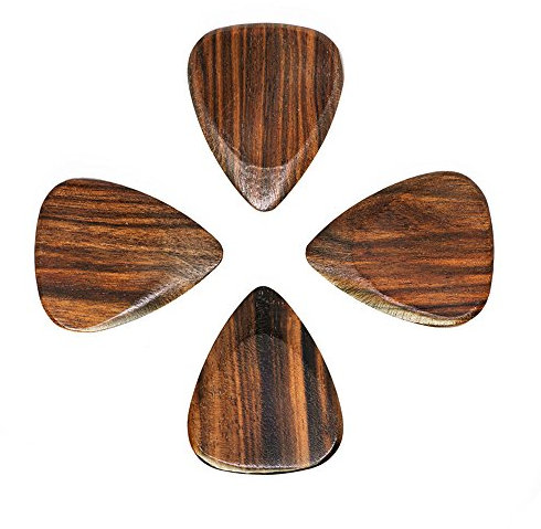 Timber Tones Plektrum aus Makassar-Ebenholz 4 Stück