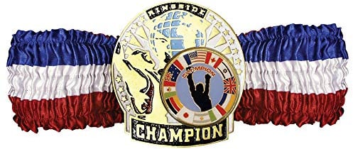 Ringside Wirtschaft Championship Gürtel | Mehrfarbiger Meisterschaftsgürtel mit elastischem Satin. Einheitsgröße, um Ihre Boxsiege zu feiern