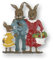 Zinnfigur Hasenfamilie