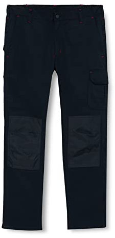 Pantaloni da lavoro da uomo U-Power Alfa, pantaloni cargo elastici in vita, con tasche per ginocchiere, tasche multiple, tessuto confortevole, usura esterna resistente e durevole (DEEP BLUEE_60)