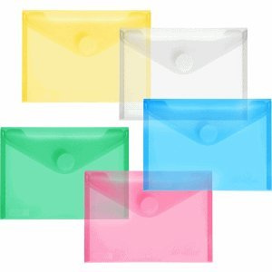 FolderSys 10 x Dokumentenmappe A6 quer PP Klettverschluss farbig Sortiert