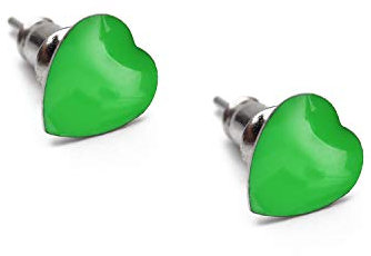 Snykk Damen Herz Ohrstecker Edelstahl Farbe Grün