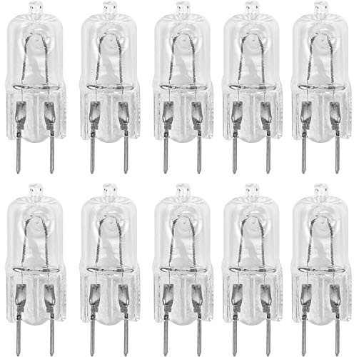 12Vmonster Specialty Lighting Value 10 Pack G8 100W 120V Dimmable Halogen Light Bulb Replacement Puck Lighting Under Counter Range Hood Appliance Kitchen Lamp 2 Prong Clear Lense 100 Watt Warm White