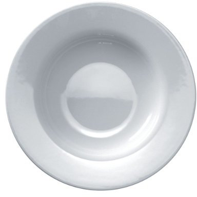 Alessi AJM28/2 Platebowlcup Piatto Fondo in Porcellana Bianca, Set da 4
