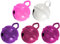 Rayher 25075000 Metallglöckchen, 19 mm Ø, 5 Stück, rosa mix