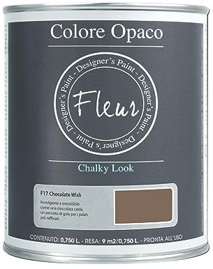 Fleur Paint 13406 - Pintura mineral (base agua, 750 ml) color chocolate wish
