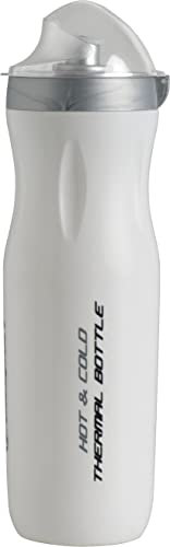Polisport 8641700084 - Bouteille Isotherme Hot&Cold 500 ML. Bouteille d'eau pour Cyclistes sans BPA en Couleur Blanc