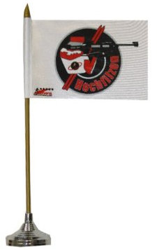 Unbekannt Biathlon Hochfilzen Tischflagge 10 x 15 cm Fahne mit silberfarbenem Plastik Fuss